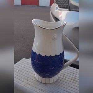 Threshold Target Fish Nautical Beach Vase Pitcher
